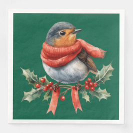 Guardanapo De Papel De Jantar Lindo Pássaro Festivo