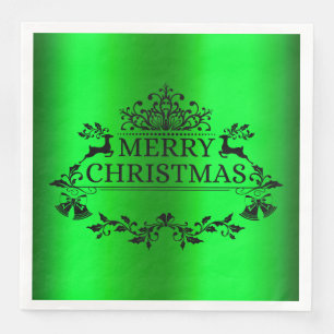 Guardanapo De Papel De Jantar Livro de Natal Festivo Verde Napkin