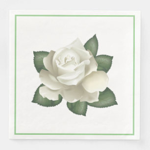 Guardanapo De Papel De Jantar Livro Napkins-Vintage - Rosa Branca