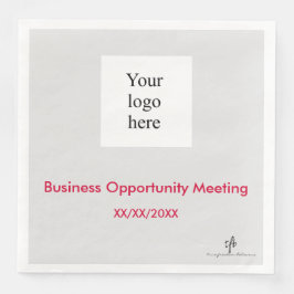 Guardanapo De Papel De Jantar Logotipo do Seminário Pessoal de Cherry e Cinza