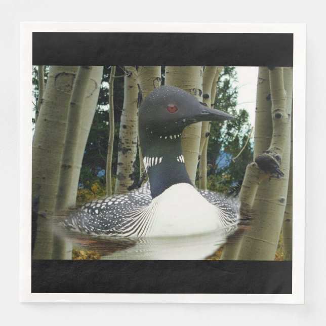 Guardanapo De Papel De Jantar Loon Wilderness (Frente)