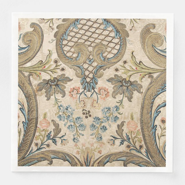 Guardanapo De Papel De Jantar Louis XV Floral Impressão Napkin (Frente)