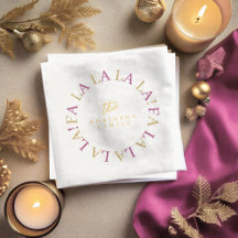 Magenta Dourado Natal Fa La ID1009