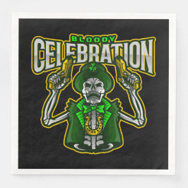 Guardanapo De Papel De Jantar Maldita Celebração Skeleton Leprechaun