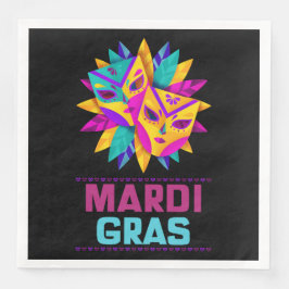 Guardanapo De Papel De Jantar Mardi Gras Mask Paper Napkins