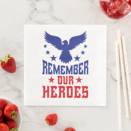 Guardanapo De Papel De Jantar Memorial Day Party Paper Napkins