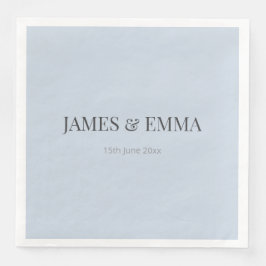 Guardanapo De Papel De Jantar Minimalist Wedding Napkins | Dusky Blue