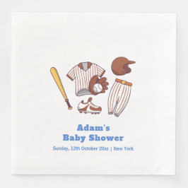 Guardanapo De Papel De Jantar Modern Little Slugger Baseball Sport Baby Shower 