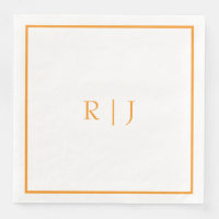 Monogramas Laranja Abóbora Outono Casamento de Out