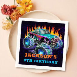 Guardanapo De Papel De Jantar Monster Truck Rally Festa de aniversário Napkins