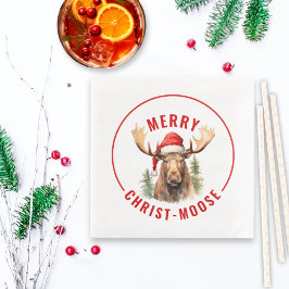 Guardanapo De Papel De Jantar Moso-de-Cristo Engraçado, alce-de-natal