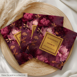 Guardanapo De Papel De Jantar Na moda Burgundy Pink Blush Dourado Casamento Napk