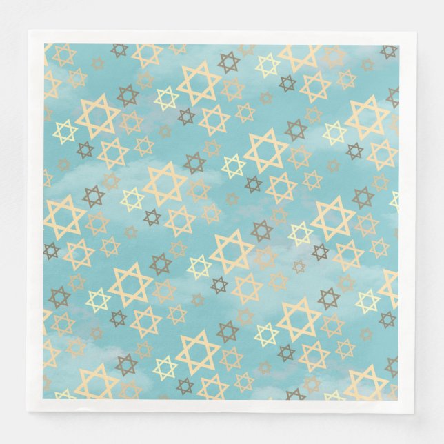 Guardanapo De Papel De Jantar Na moda Passover Blue Sky Stars (Frente)
