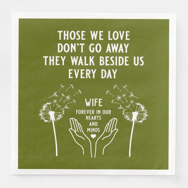 Guardanapo De Papel De Jantar Na Recepção Funeral da Memória (Frente)