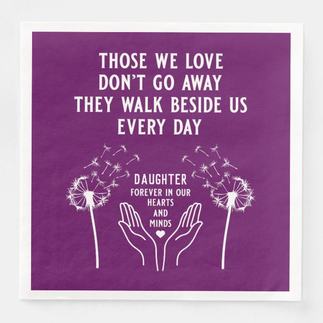 Guardanapo De Papel De Jantar Na Recepção Funeral da Memória (Frente)