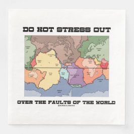 Guardanapo De Papel De Jantar Não Se Destaque Sobre As Falhas Do Mundo