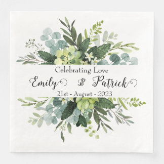 Guardanapo De Papel De Jantar Napkin de Casamento Estético Personalizável