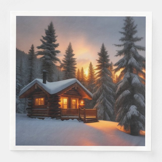 Guardanapo De Papel De Jantar Natal do País (Frente)