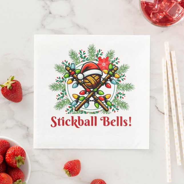 Guardanapo De Papel De Jantar Natal do Stickball Hat Xmas (Insitu)