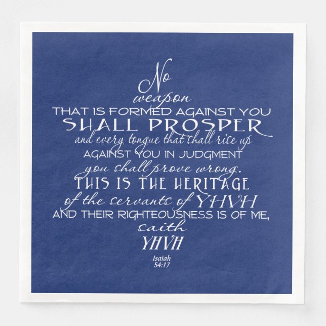 Guardanapo De Papel De Jantar Nenhuma Estrela de Arma de David Azul (Frente)