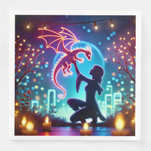 Guardanapo De Papel De Jantar  neon dragon trainer