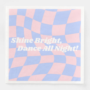 Guardanapo De Papel De Jantar Neon Groovy Disco Birthday