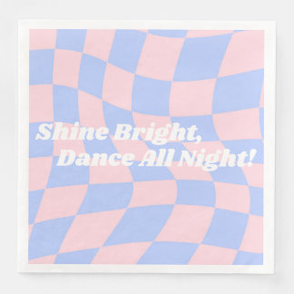 Guardanapo De Papel De Jantar Neon Groovy Disco Birthday