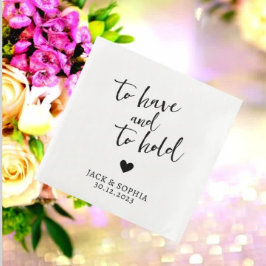 Guardanapo De Papel De Jantar Nome E Data Do Casal De Casamento Personalizado Mo