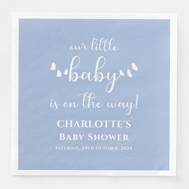 Guardanapo De Papel De Jantar Nosso Bebê Está A Caminho Chá de fraldas (Frente)