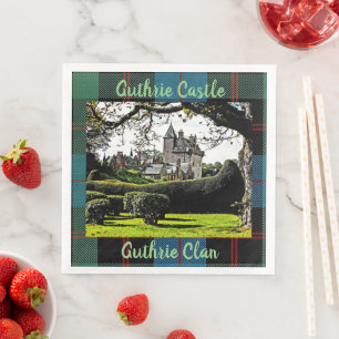 Guardanapo De Papel De Jantar O Castelo de Guthrie, da Escócia, e o Clã Napkin