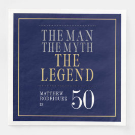 Guardanapo De Papel De Jantar O Homem O Mito A Lenda 50º Aniversário