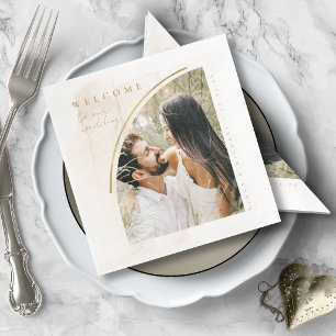 Guardanapo De Papel De Jantar Oásis Boho Casamento Bem-vindo Foto ID959