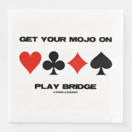Guardanapo De Papel De Jantar Obtenha Seu Mojo On Play Bridge Quatro Conjuntos D