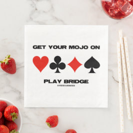 Guardanapo De Papel De Jantar Obtenha Seu Mojo On Play Bridge Quatro Conjuntos D