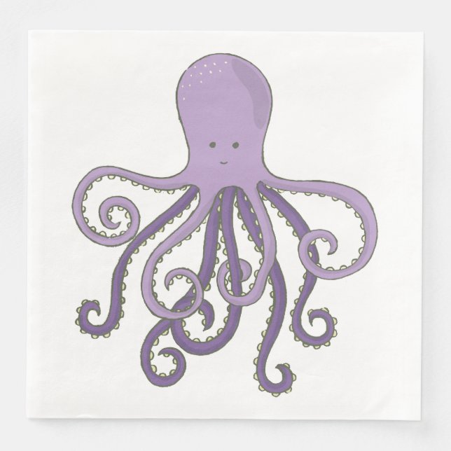 Guardanapo De Papel De Jantar Octopus (Frente)