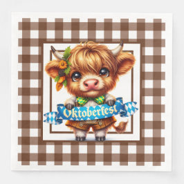 Guardanapo De Papel De Jantar Oktoberfest Highland Cow