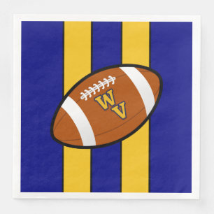 Guardanapo De Papel De Jantar Orgulho azul e Dourado do futebol de West Virginia