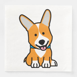 Guardanapo De Papel De Jantar Os Corgis do Corgi perseguem o Pembroke feliz