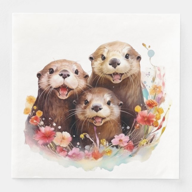 Guardanapo De Papel De Jantar Otter (Frente)