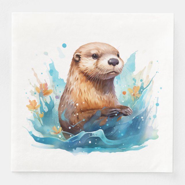 Guardanapo De Papel De Jantar Otter (Frente)