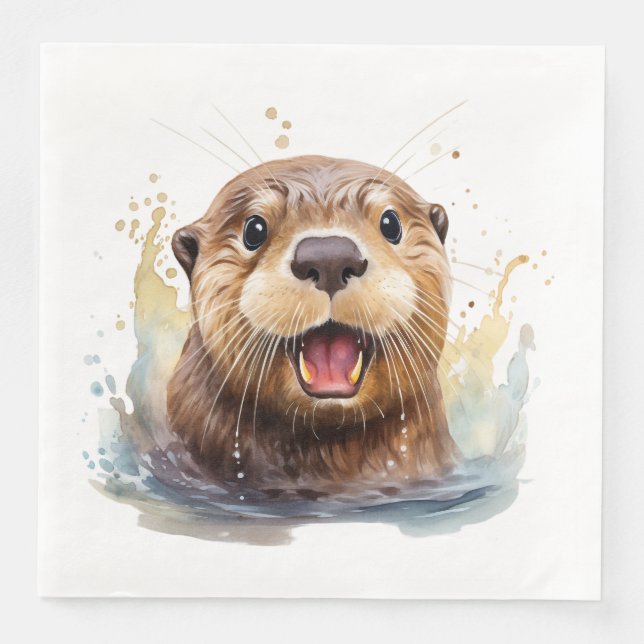 Guardanapo De Papel De Jantar Otter (Frente)