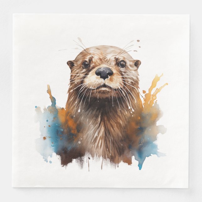 Guardanapo De Papel De Jantar Otter (Frente)