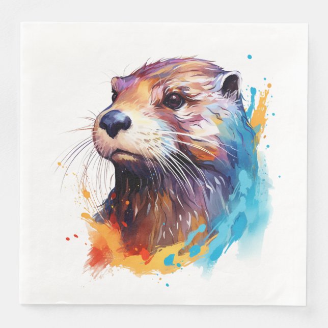 Guardanapo De Papel De Jantar Otter (Frente)