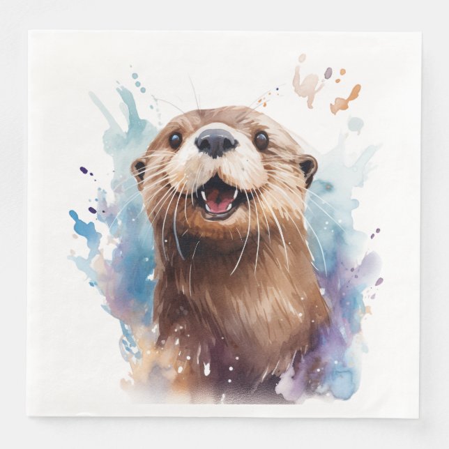 Guardanapo De Papel De Jantar Otter (Frente)