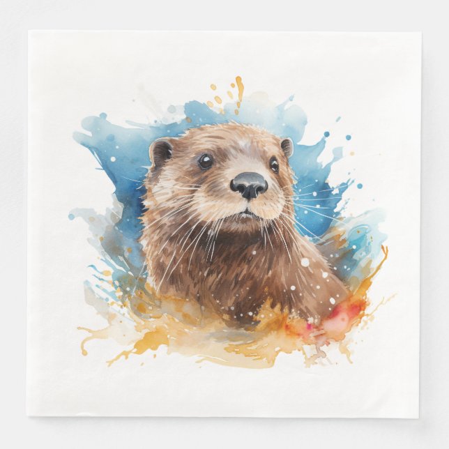 Guardanapo De Papel De Jantar Otter (Frente)