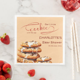 Guardanapo De Papel De Jantar Our Little Cookie Is On The Way Cute Baby Shower