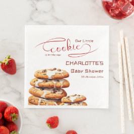 Guardanapo De Papel De Jantar Our Little Cookie Is On The Way Cute Baby Shower