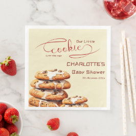 Guardanapo De Papel De Jantar Our Little Cookie Is On The Way Cute Baby Shower