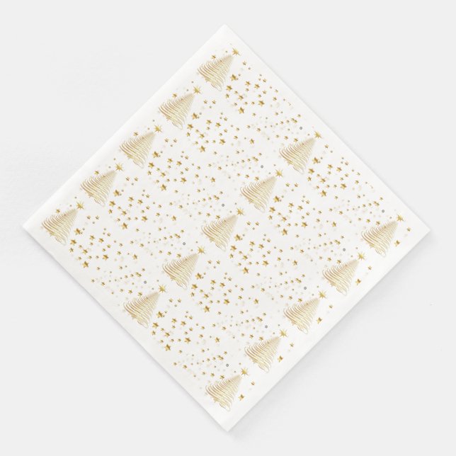 Guardanapo De Papel De Jantar Ouro Natal (Canto)
