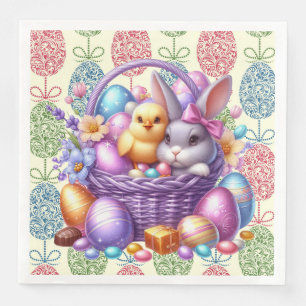 Guardanapo De Papel De Jantar Ovos Decorados